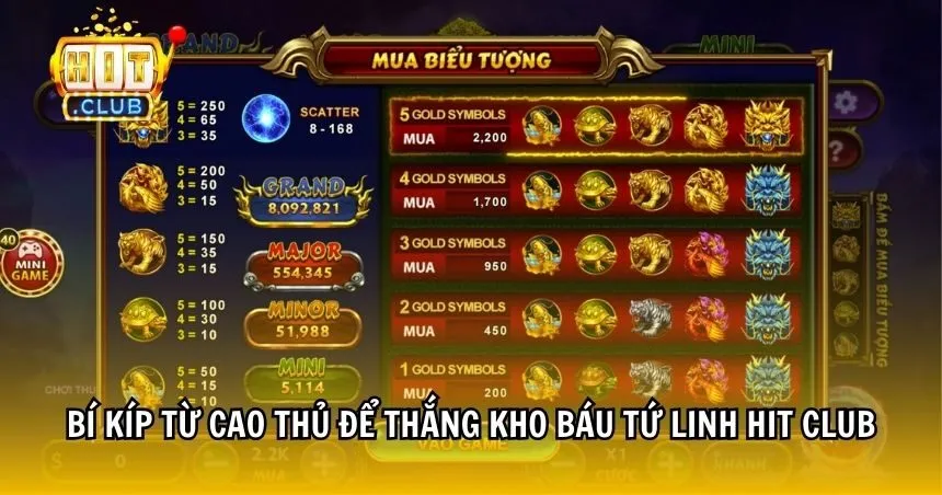 Bí kíp từ cao thủ để thắng Kho Báu Tứ Linh HIT CLUB